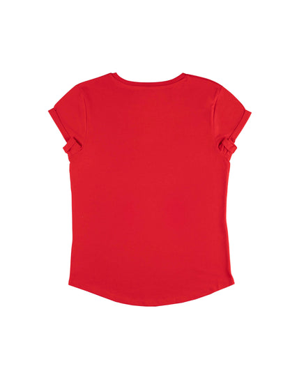Earth Positive® Women's Rolled Sleeve T-shirt - Red - XL