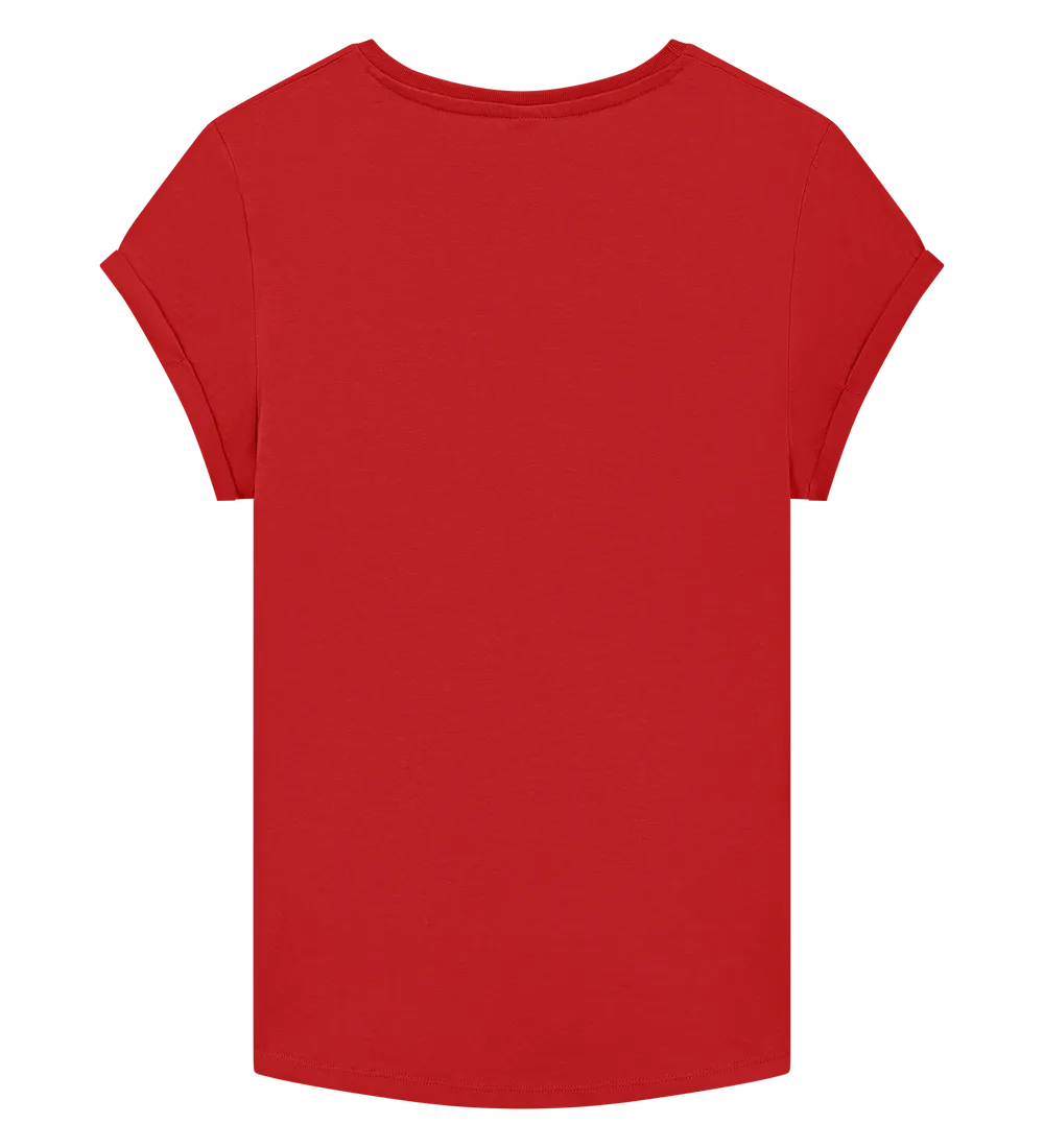 EP16-RE5 - Women's Rolled Sleeve T-shirt - Red