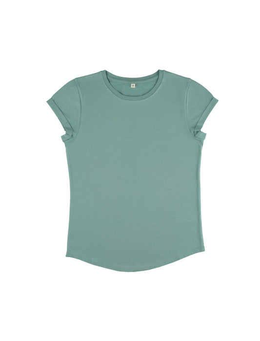Earth Positive® Women's Rolled Sleeve T-shirt - Sage Green - XS