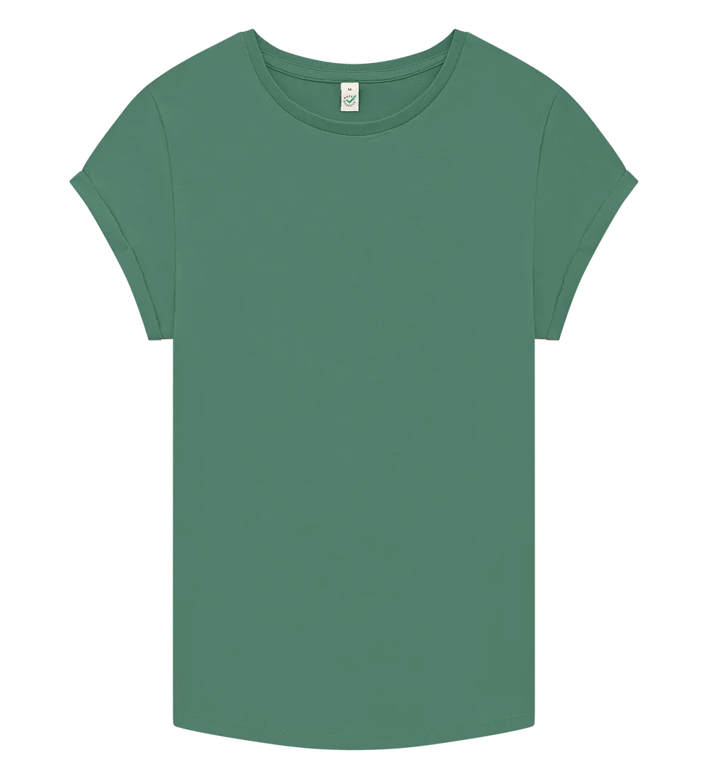 EP16-SAG00 - Women's Rolled Sleeve T-shirt - Sage Green
