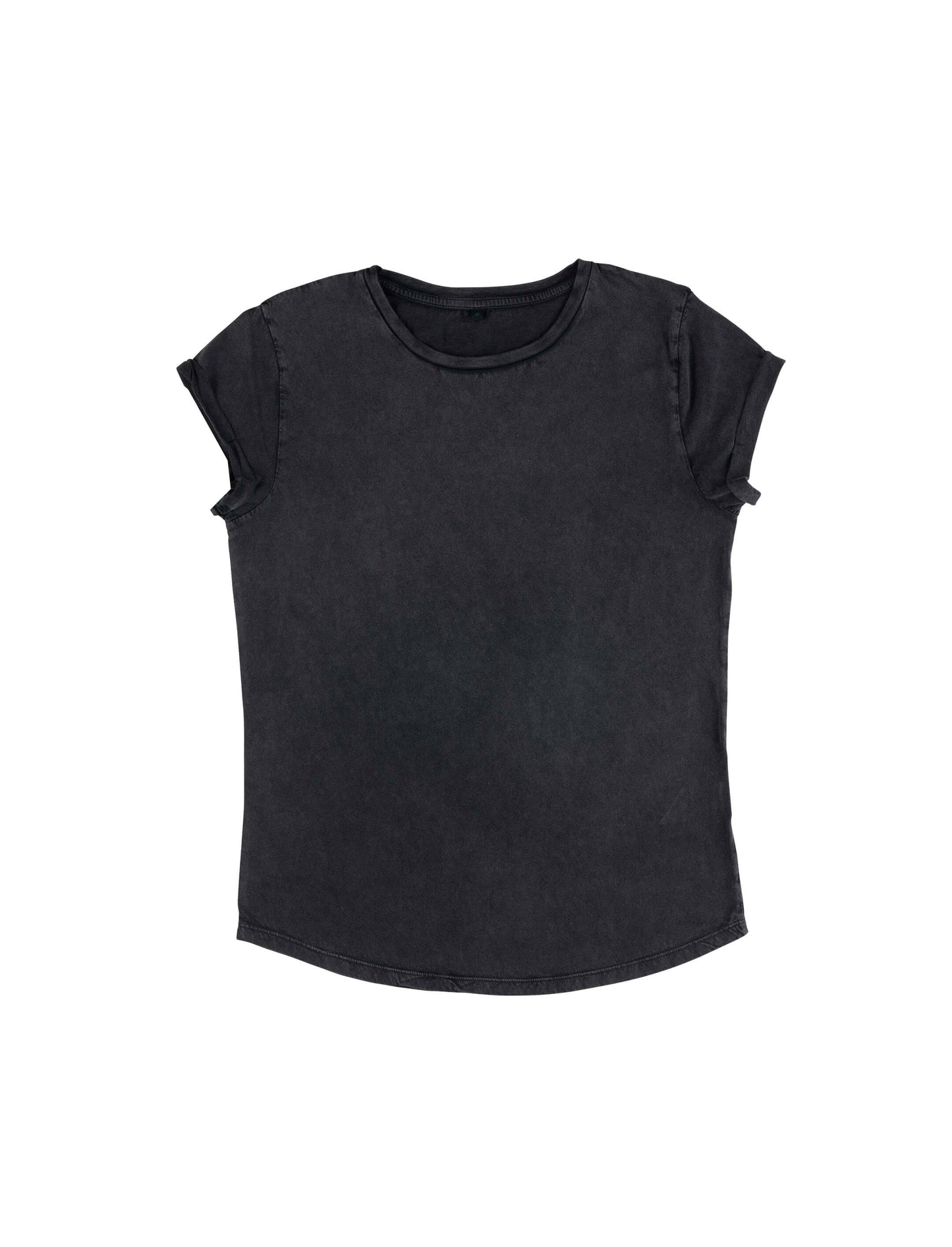 Earth Positive® Women's Rolled Sleeve T-shirt - Stone Washed Black - M