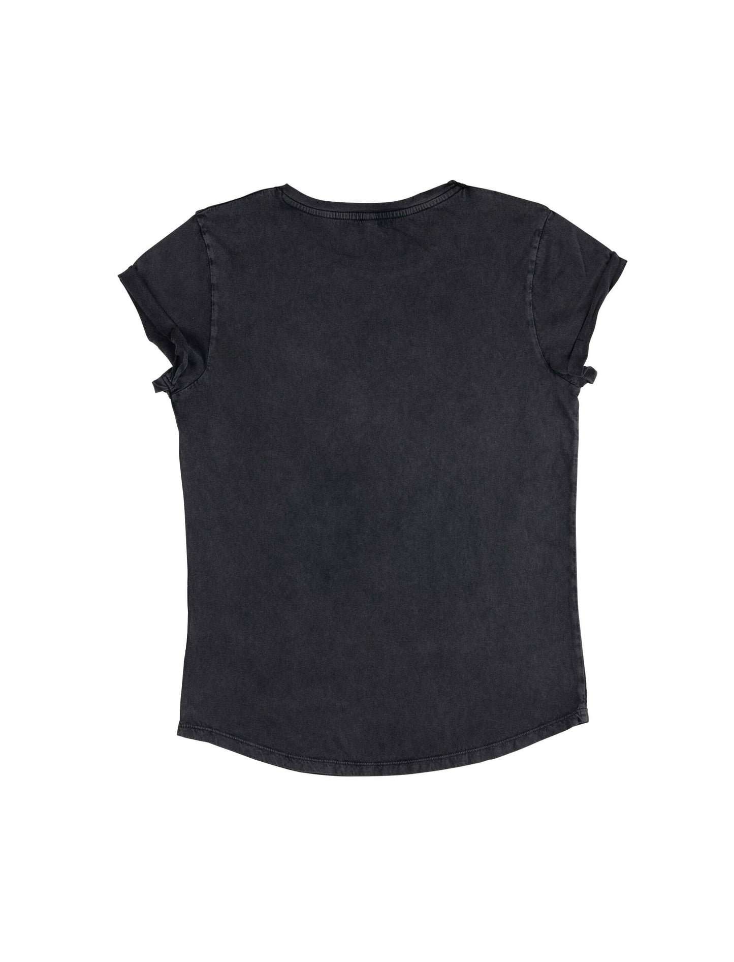 Earth Positive® Women's Rolled Sleeve T-shirt - Stone Washed Black - S