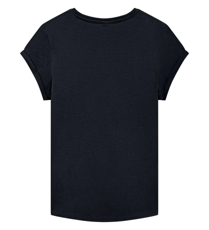 EP16-SBL1 - Women's Rolled Sleeve T-shirt - Stone Washed Black