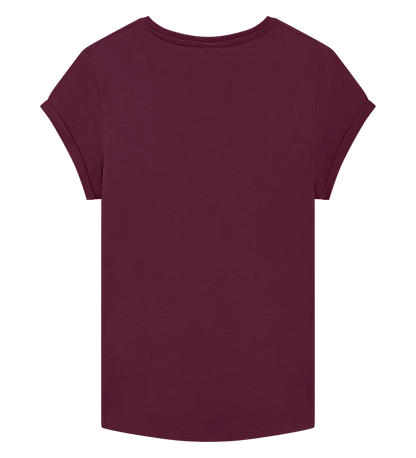 EP16-SBU4 - Women's Rolled Sleeve T-shirt - Stone Washed Burgundy