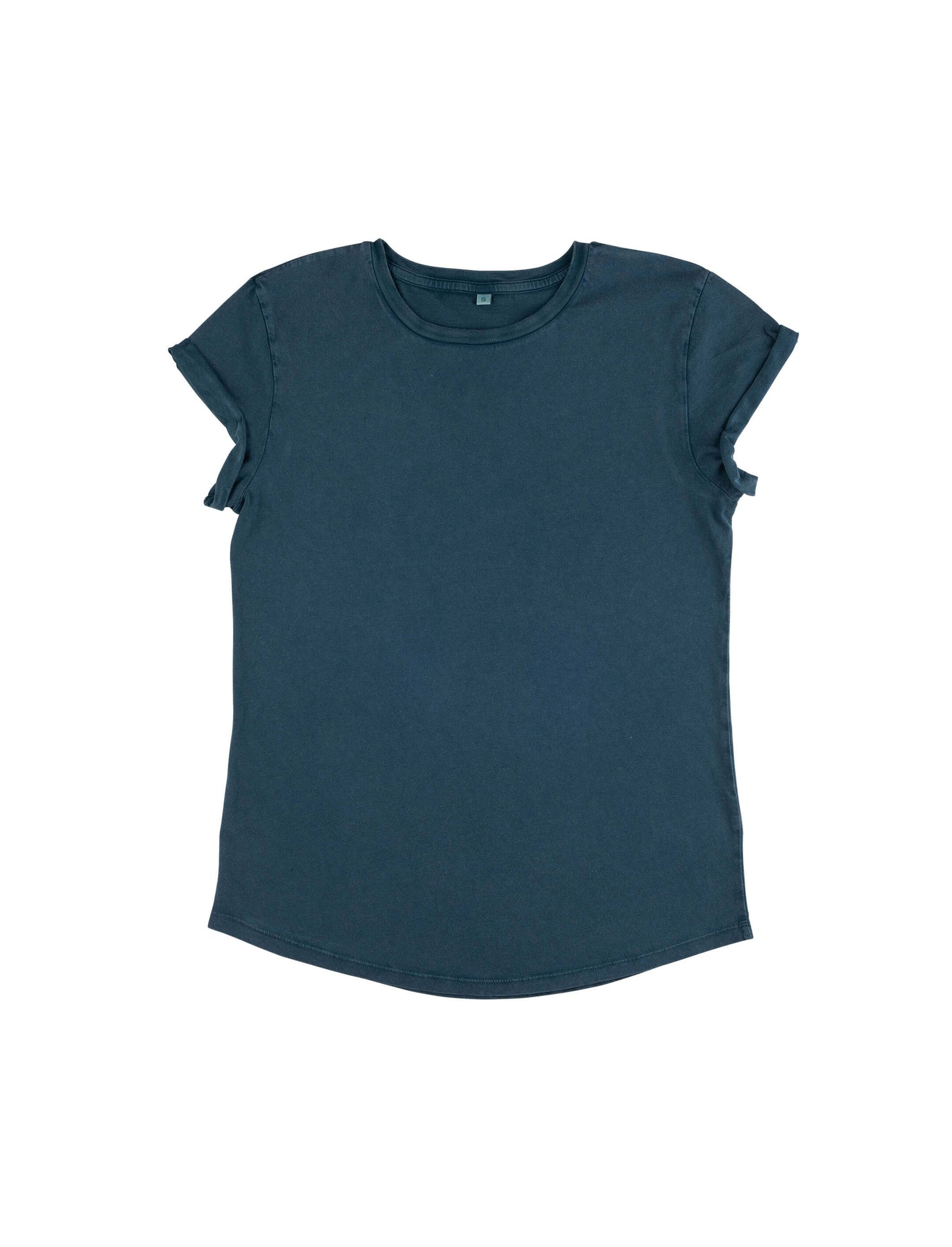 Earth Positive® Women's Rolled Sleeve T-shirt - Stone Washed Denim - XS