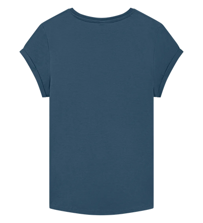 EP16-SDE0 - Women's Rolled Sleeve T-shirt - Stone Washed Denim