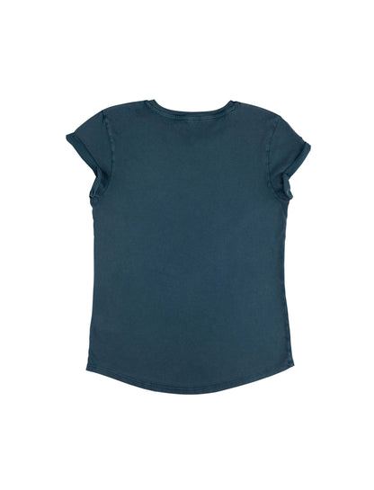Earth Positive® Women's Rolled Sleeve T-shirt - Stone Washed Denim - XS