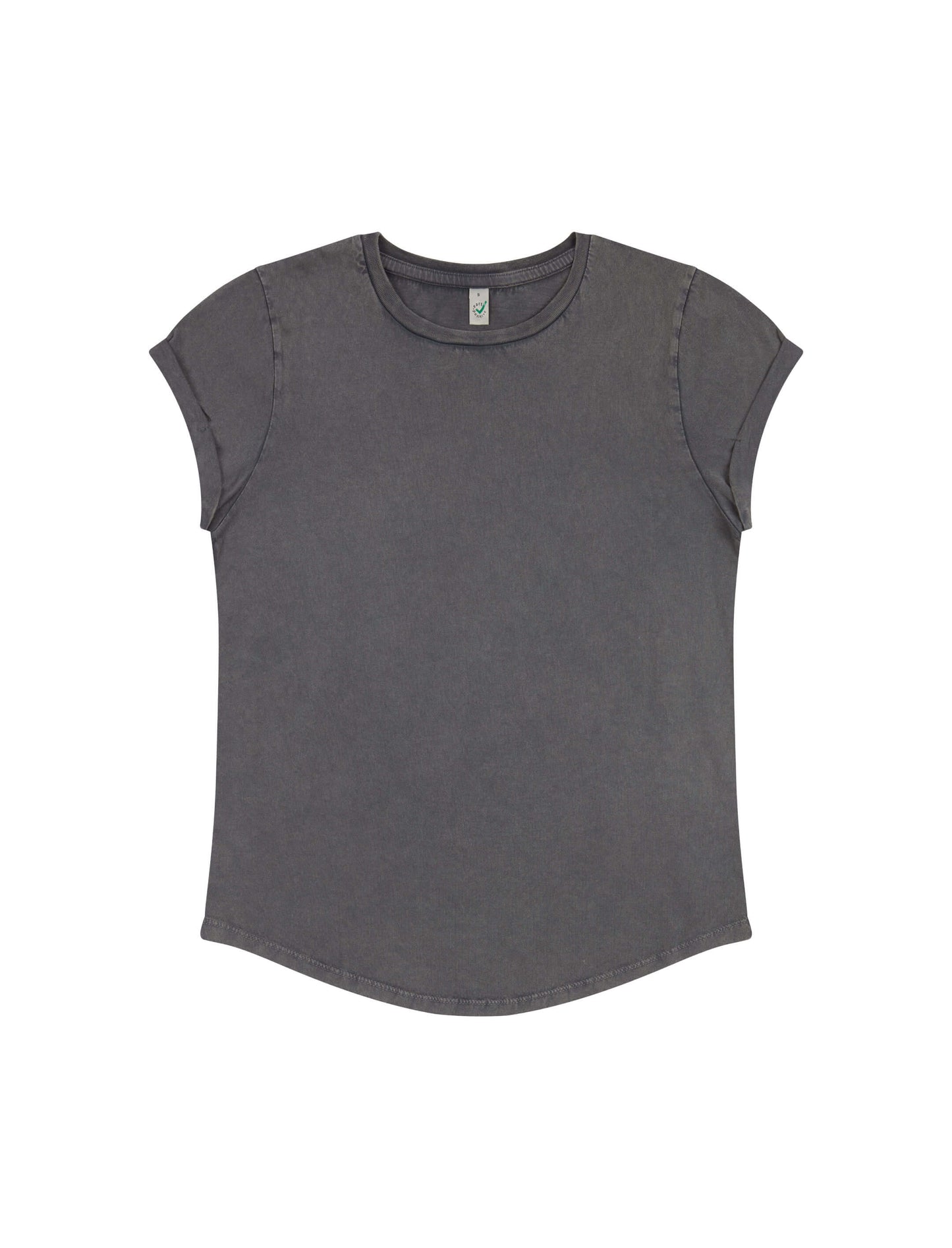Earth Positive® Women's Rolled Sleeve T-shirt - Stone Washed Grey - M