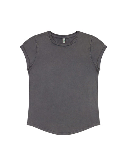 Earth Positive® Women's Rolled Sleeve T-shirt - Stone Washed Grey - M