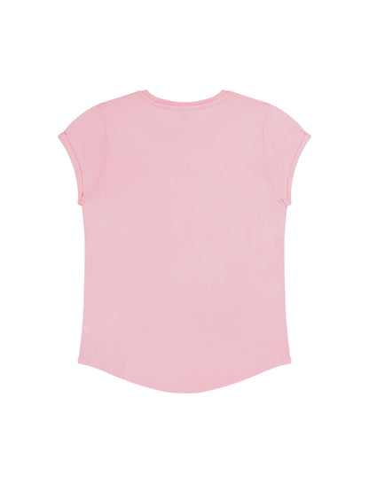 Earth Positive® Women's Rolled Sleeve T-shirt - Stone Washed Pink - L