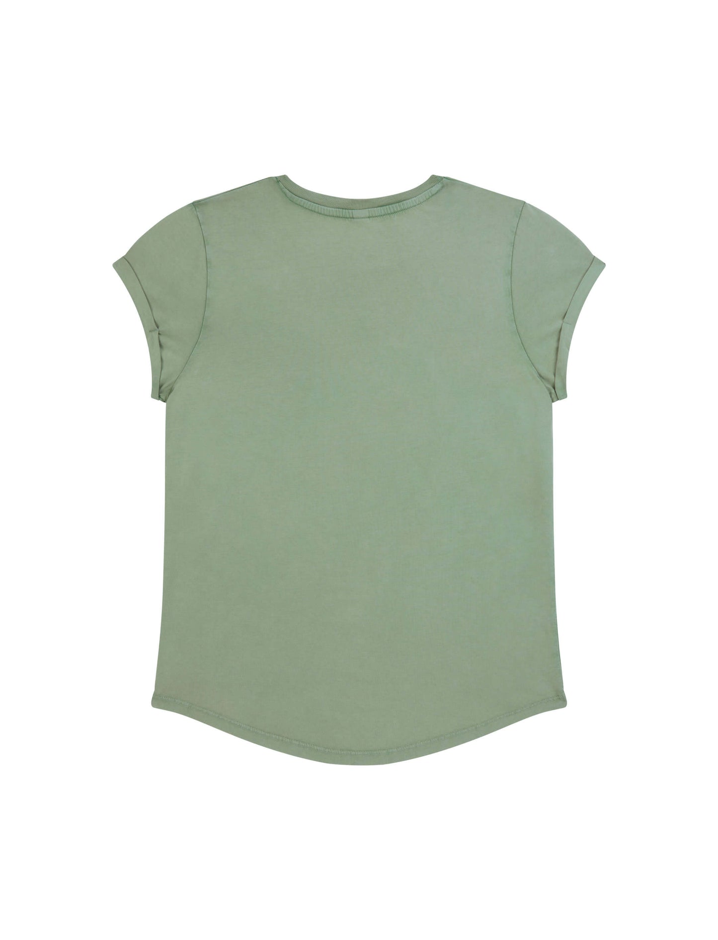 Earth Positive® Women's Rolled Sleeve T-shirt - Stone Washed Sage Green - M
