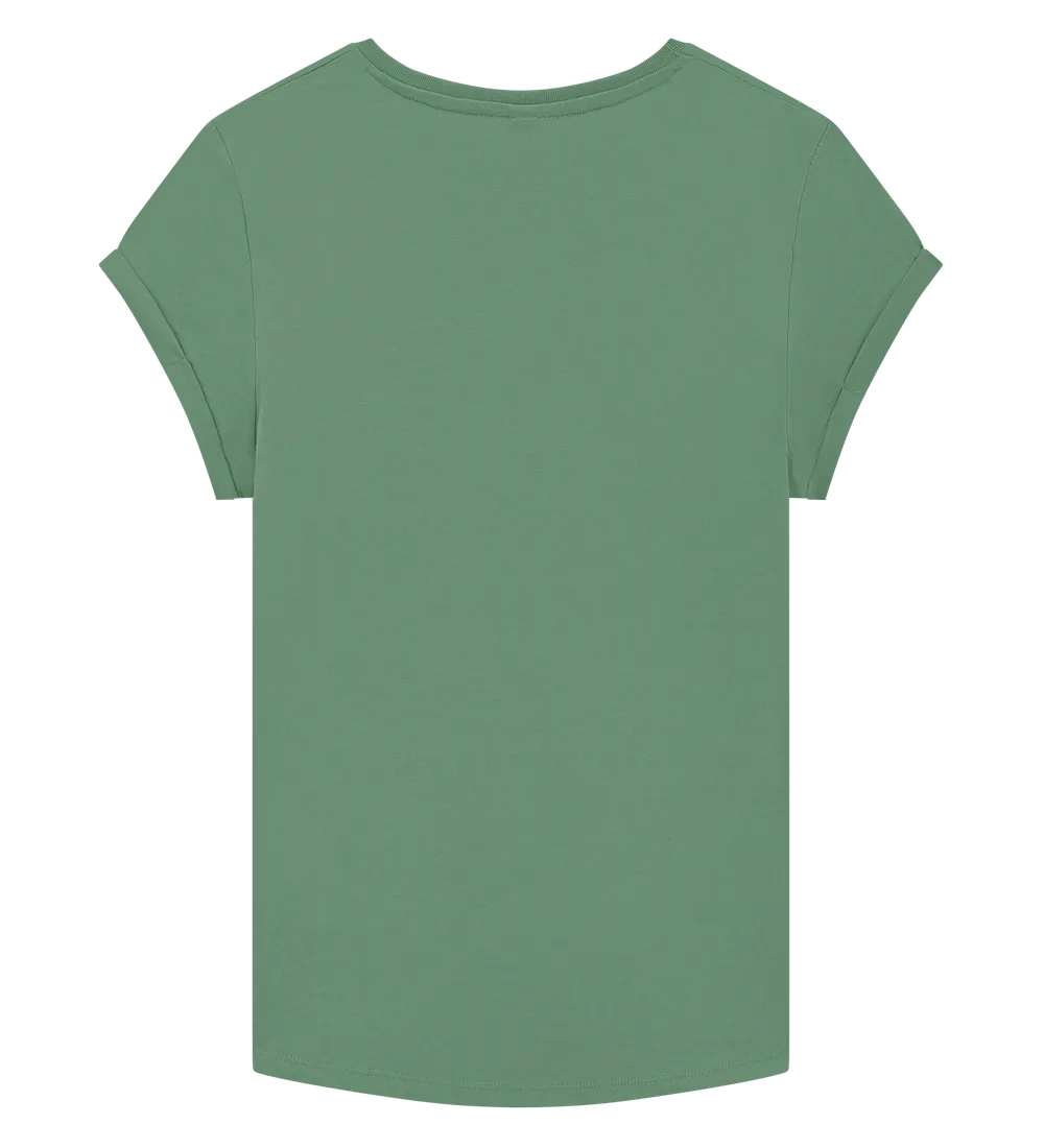 EP16-SSAG3 - Women's Rolled Sleeve T-shirt - Stone Washed Sage Green