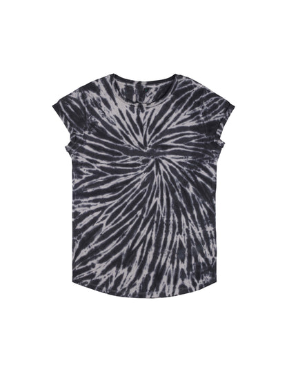 Earth Positive® Women's Rolled Sleeve T-shirt - Tie Dye Black - L