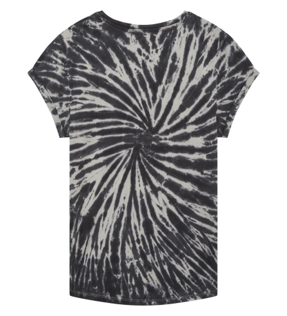 EP16-TDBL2 - Women's Rolled Sleeve T-shirt - Tie Dye Black