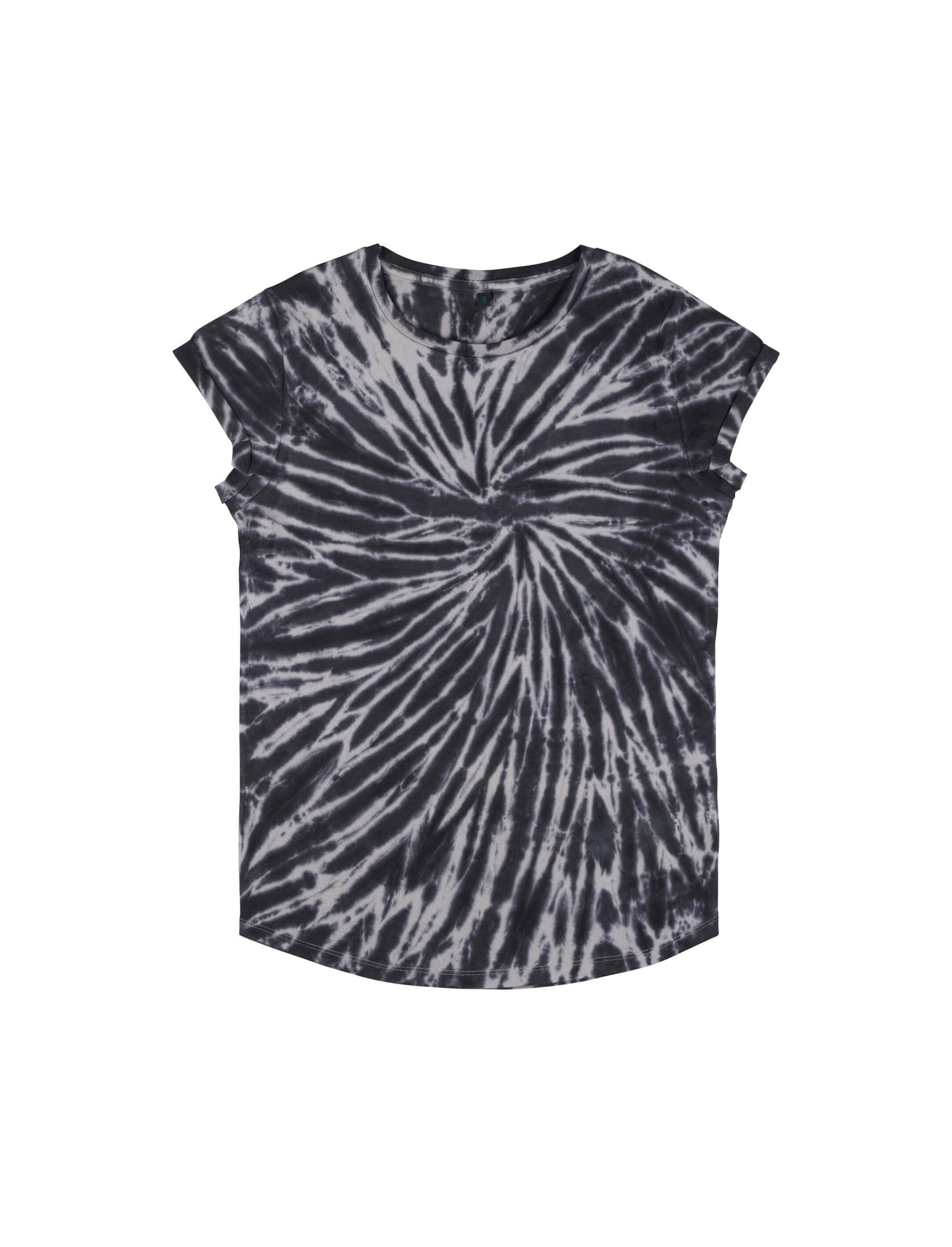 Earth Positive® Women's Rolled Sleeve T-shirt - Tie Dye Black - M