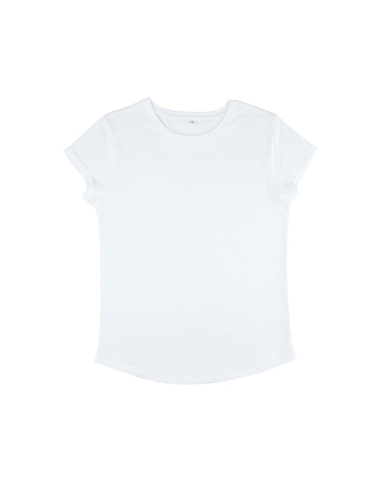 Earth Positive® Women's Rolled Sleeve T-shirt - White - M