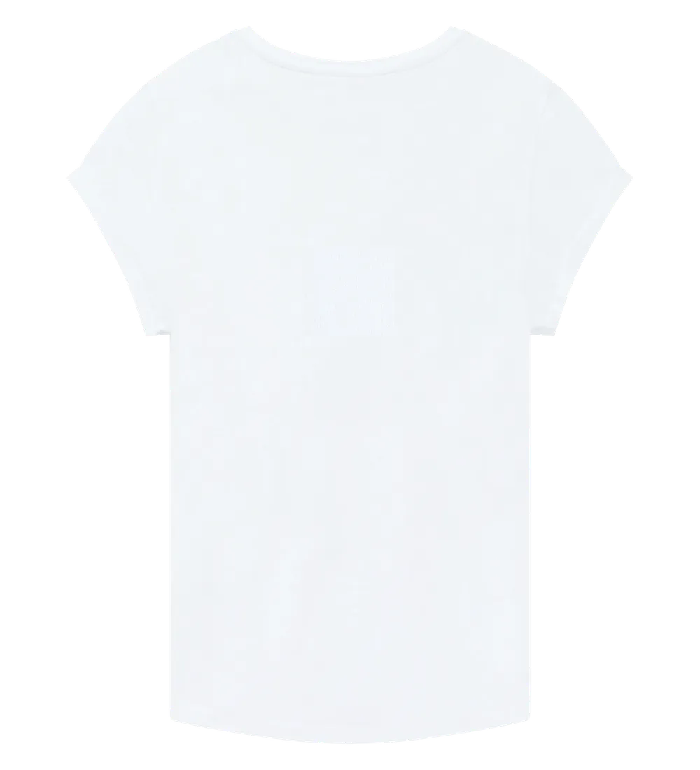 EP16-WH1 - Women's Rolled Sleeve T-shirt - White