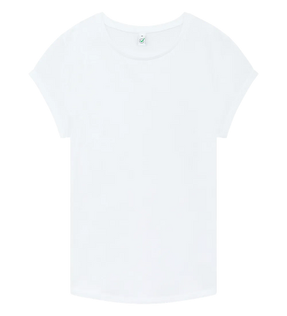 EP16-WH3 - Women's Rolled Sleeve T-shirt - White
