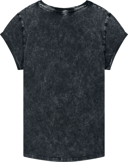 EP16-ABL2 - Earth Positive® Women's Rolled Sleeve T-shirt - Acid Black