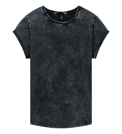 EP16-ABL5 - Women's Rolled Sleeve T-shirt - Acid Black