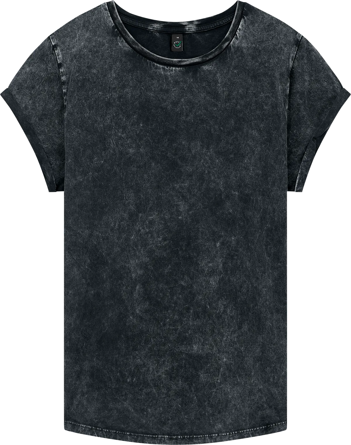 EP16-ABL3 - Earth Positive® Women's Rolled Sleeve T-shirt - Acid Black