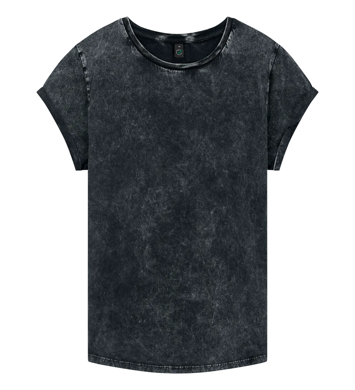 EP16-ABL4 - Women's Rolled Sleeve T-shirt - Acid Black