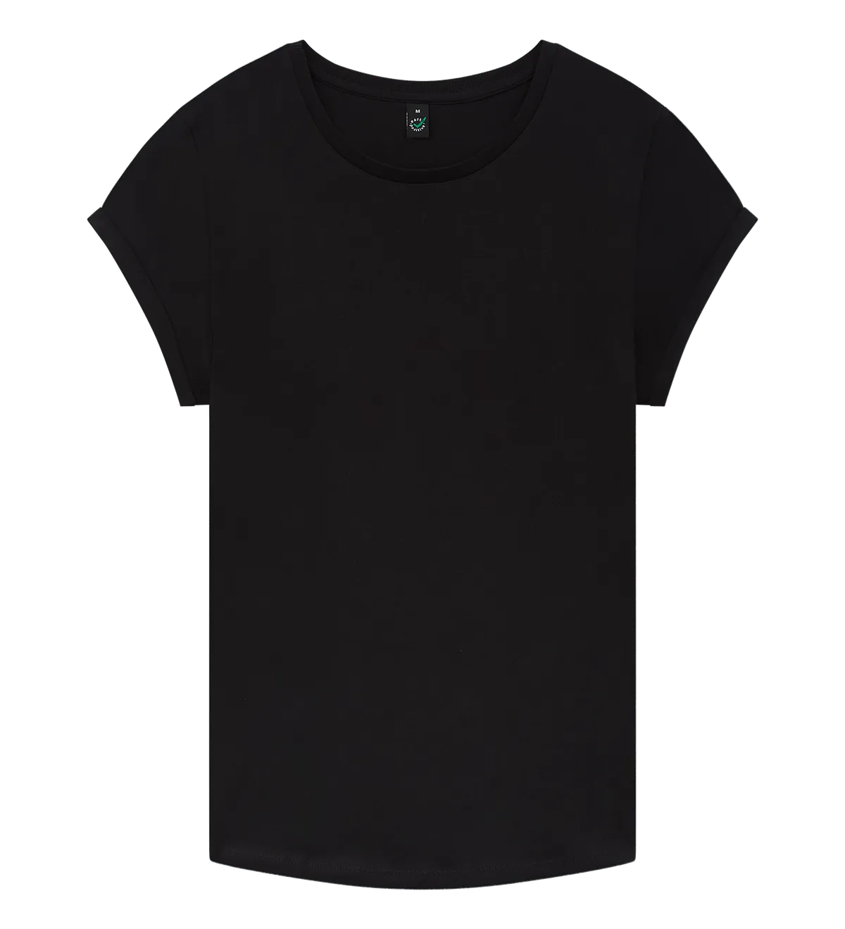 EP16-BL2 - Women's Rolled Sleeve T-shirt - Black