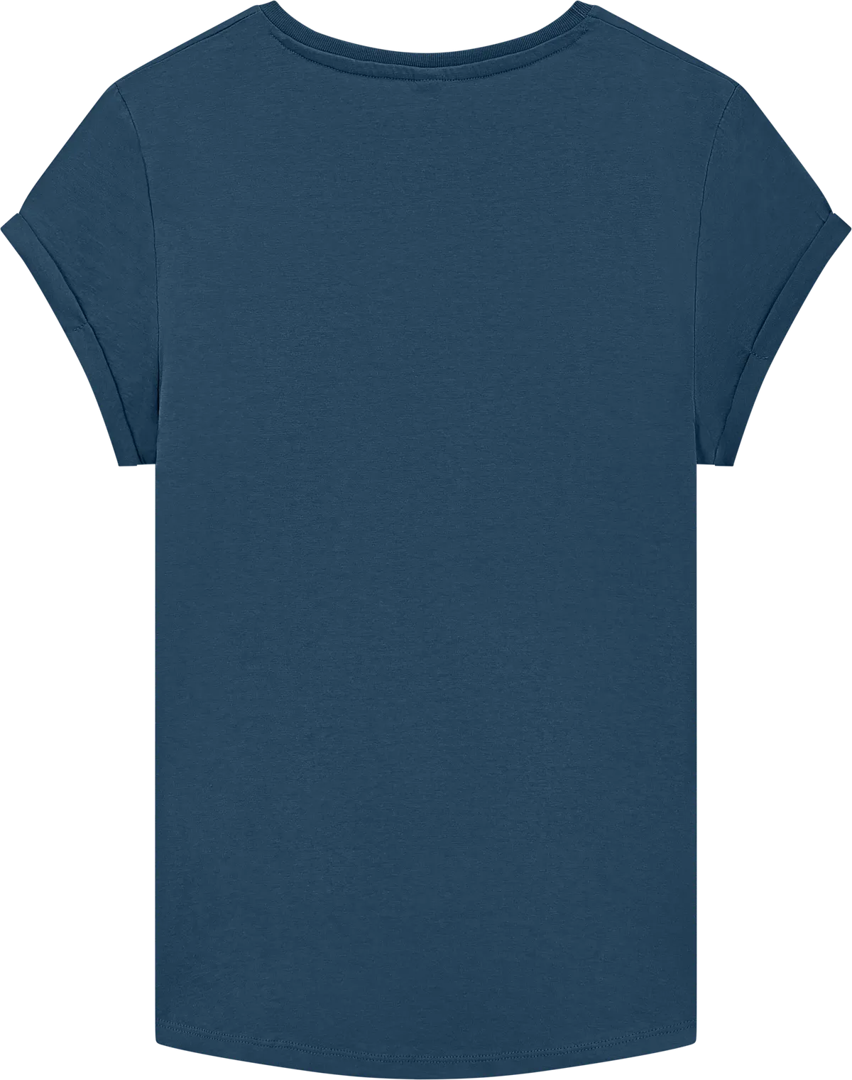EP16-DE4 - Earth Positive® Women's Rolled Sleeve T-shirt - Denim Blue