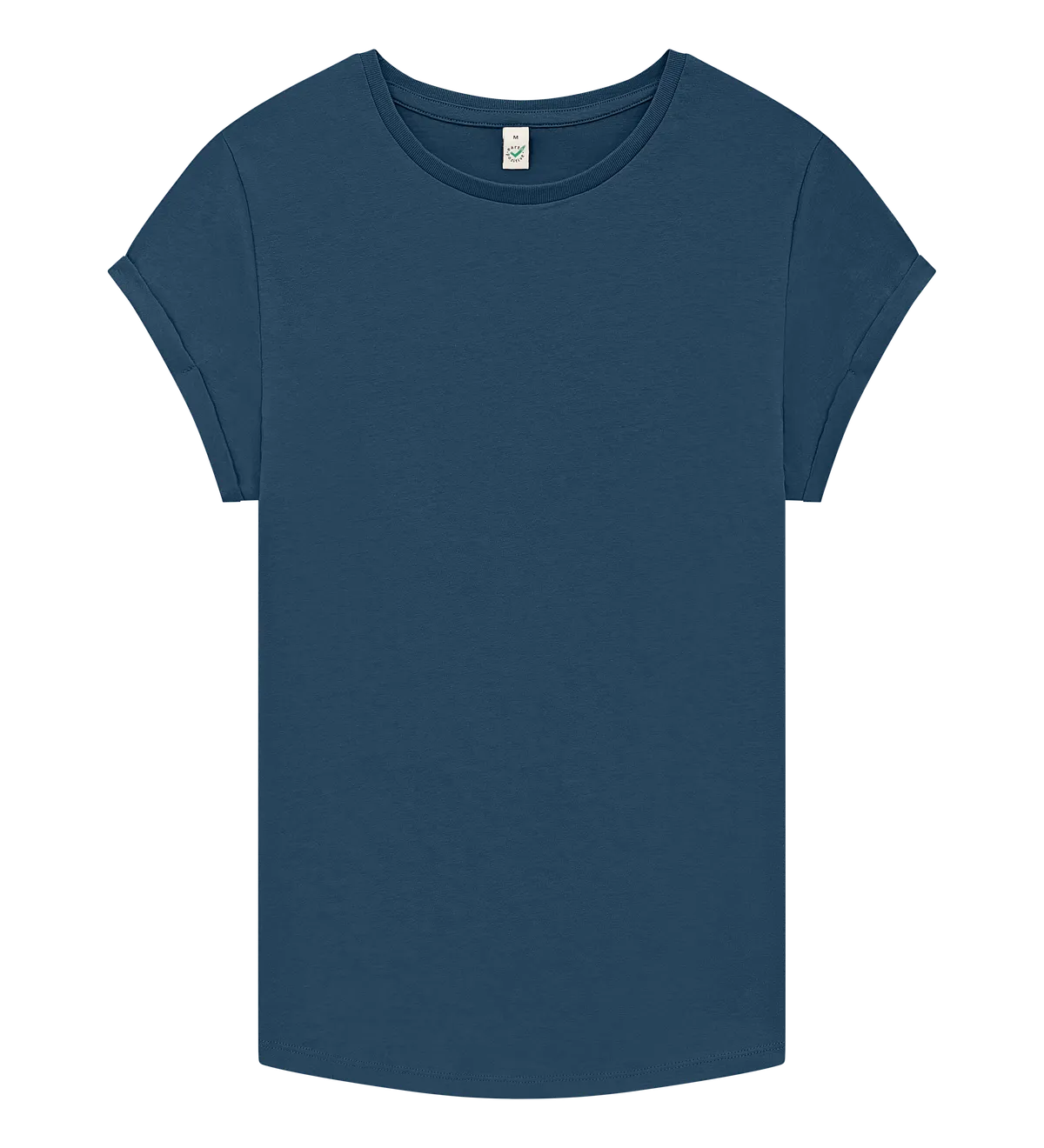 EP16-DE2 - Women's Rolled Sleeve T-shirt - Denim Blue
