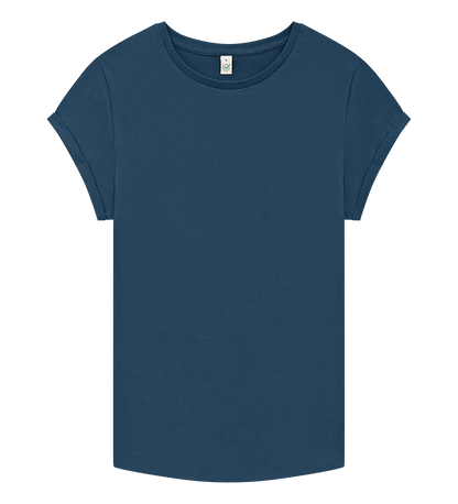EP16-DE0 - Women's Rolled Sleeve T-shirt - Denim Blue