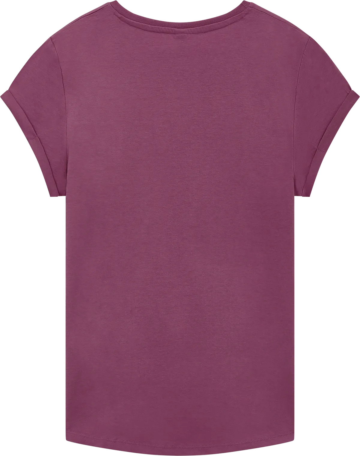 EP16-FBU4 - Earth Positive® Women's Rolled Sleeve T-shirt - Faded Burgundy