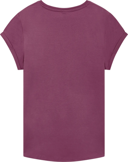 EP16-FBU4 - Earth Positive® Women's Rolled Sleeve T-shirt - Faded Burgundy