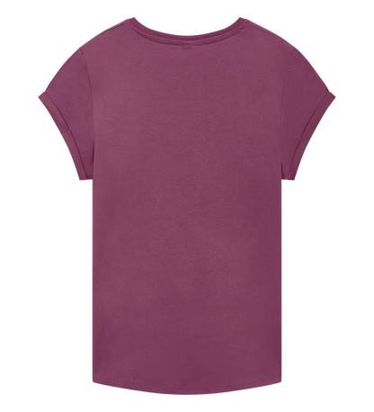 EP16-FBU1 - Women's Rolled Sleeve T-shirt - Faded Burgundy
