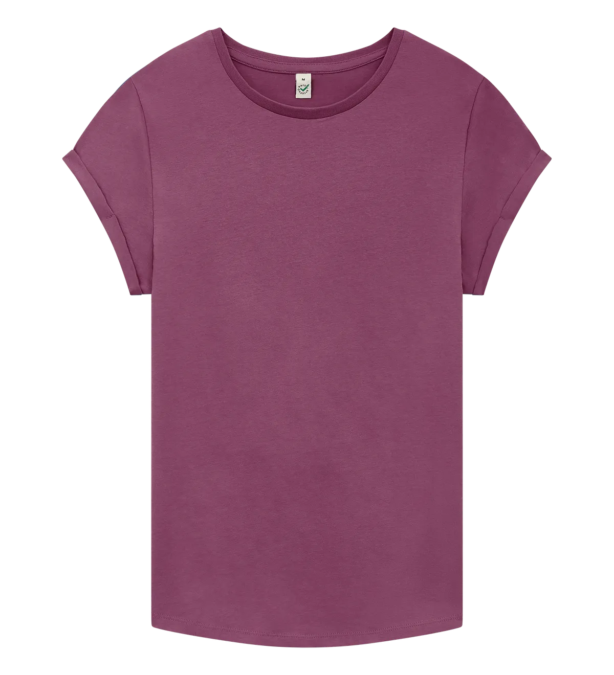 EP16-FBU5 - Women's Rolled Sleeve T-shirt - Faded Burgundy