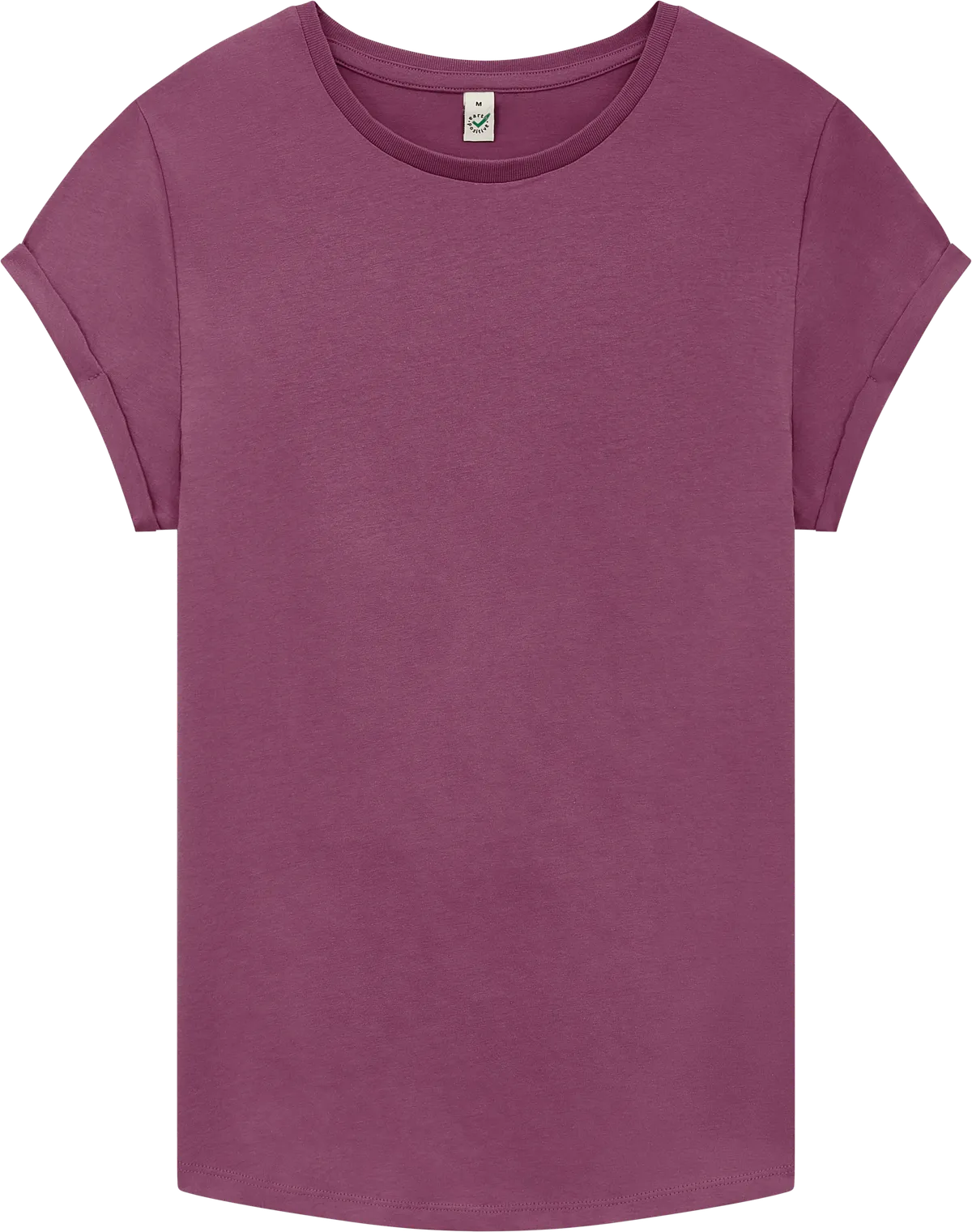 EP16-FBU1 - Earth Positive® Women's Rolled Sleeve T-shirt - Faded Burgundy