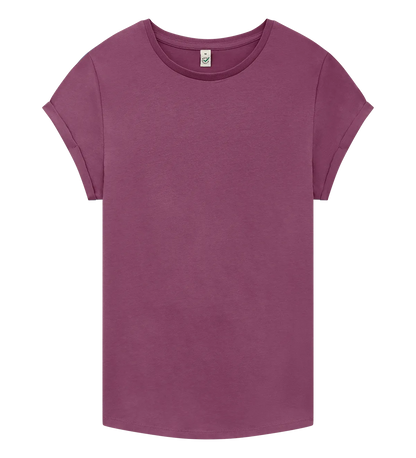 EP16-FBU4 - Women's Rolled Sleeve T-shirt - Faded Burgundy