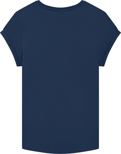 EP16-FRNA5 - Earth Positive® Women's Rolled Sleeve T-shirt - French Navy