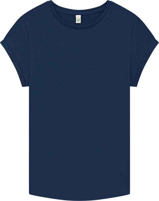 EP16-FRNA1 - Earth Positive® Women's Rolled Sleeve T-shirt - French Navy