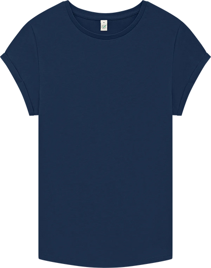 EP16-FRNA0 - Earth Positive® Women's Rolled Sleeve T-shirt - French Navy