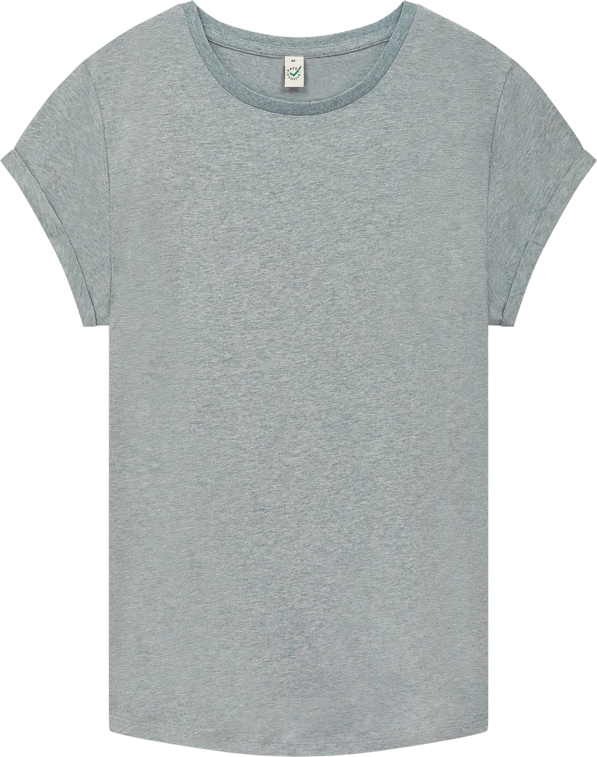 EP16-LHE0 - Earth Positive® Women's Rolled Sleeve T-shirt - Light Heather