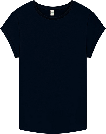 EP16-NA2 - Earth Positive® Women's Rolled Sleeve T-shirt - Dark Navy