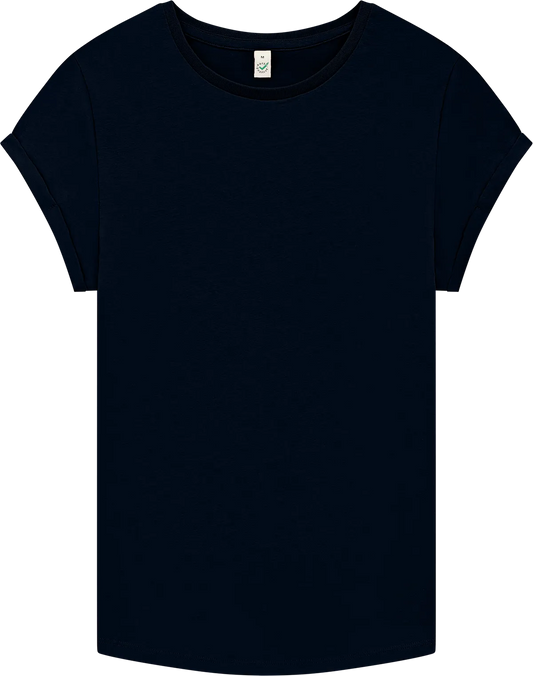 EP16-NA2 - Earth Positive® Women's Rolled Sleeve T-shirt - Dark Navy