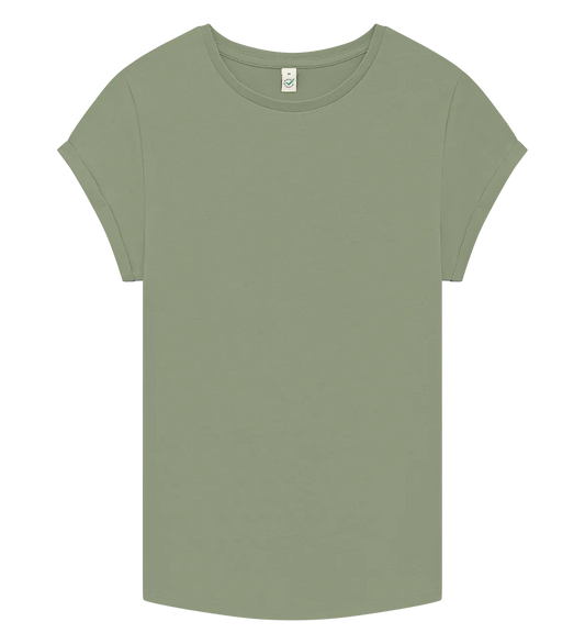 EP16-PGR2 - Women's Rolled Sleeve T-shirt - Light Olive
