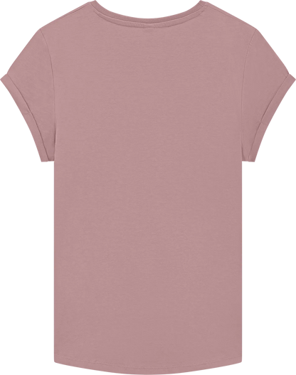 EP16-PR3 - Earth Positive® Women's Rolled Sleeve T-shirt - Miami Pink (Purple Rose)