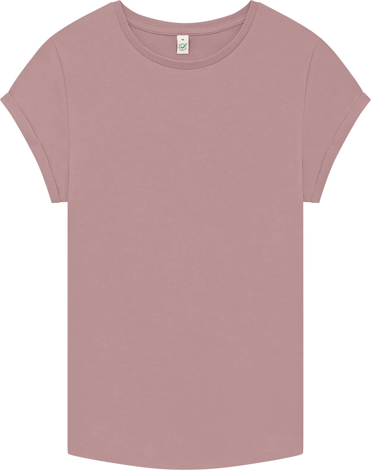EP16-PR2 - Earth Positive® Women's Rolled Sleeve T-shirt - Miami Pink (Purple Rose)