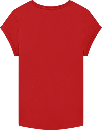 EP16-RE1 - Earth Positive® Women's Rolled Sleeve T-shirt - Red