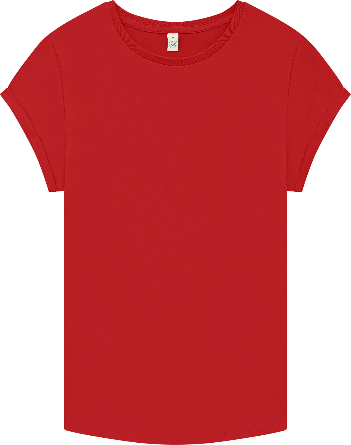 EP16-RE2 - Earth Positive® Women's Rolled Sleeve T-shirt - Red