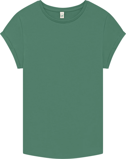 EP16-SAG0 - Earth Positive® Women's Rolled Sleeve T-shirt - Sage Green