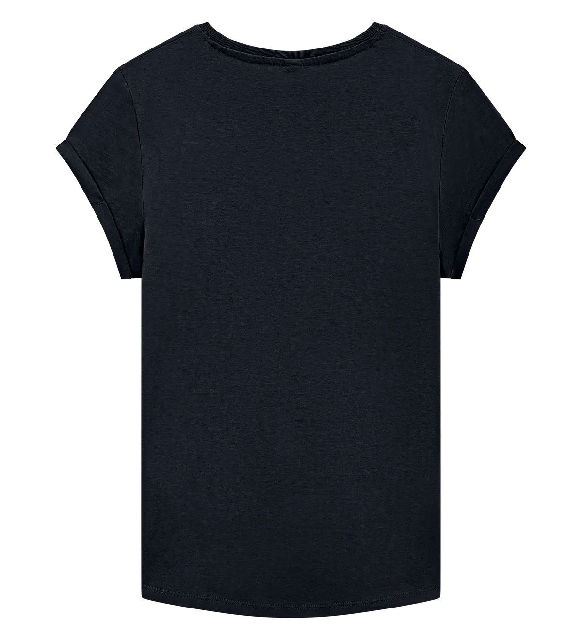 EP16-SBL4 - Women's Rolled Sleeve T-shirt - Stone Washed Black