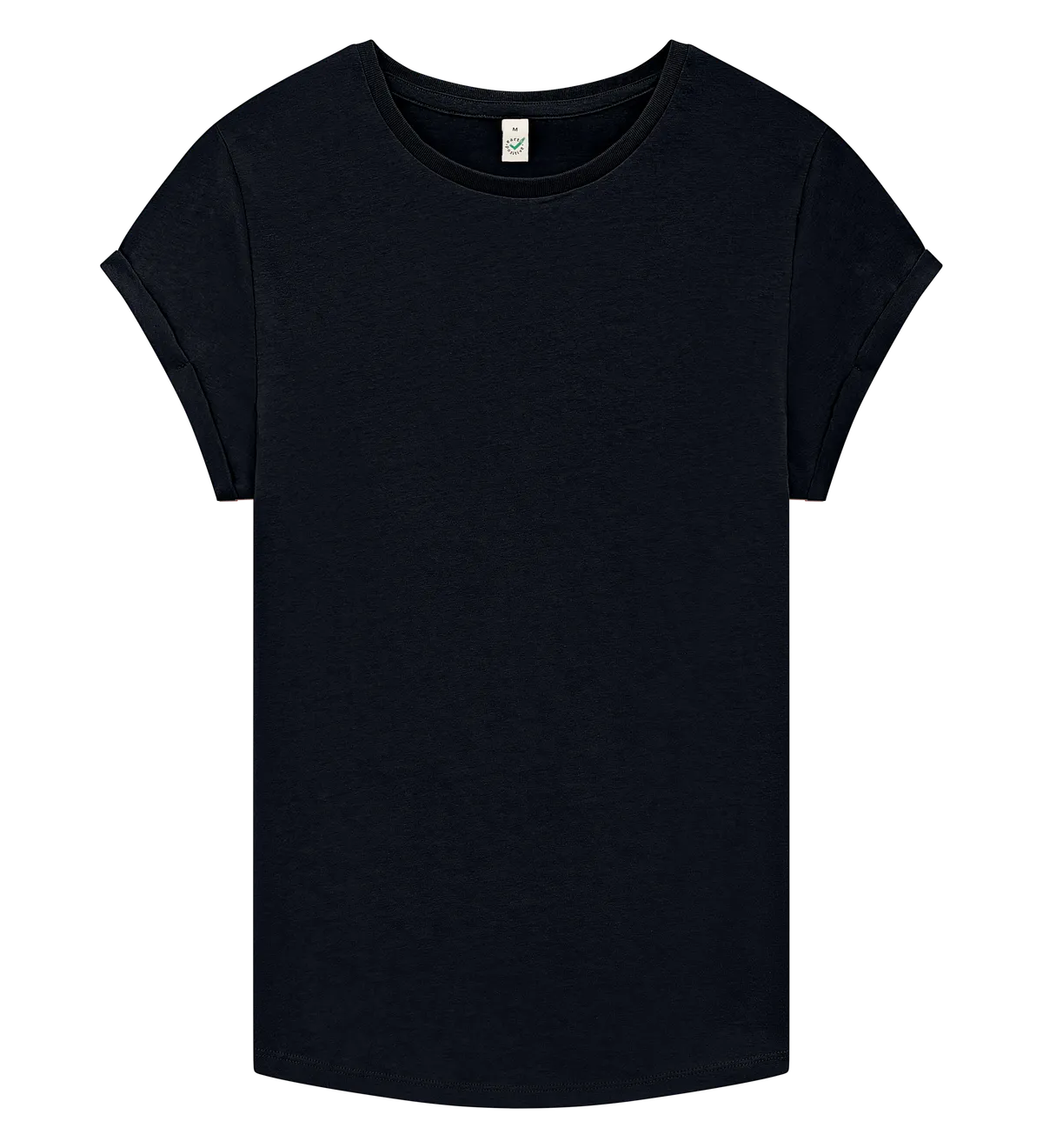 EP16-SBL2 - Women's Rolled Sleeve T-shirt - Stone Washed Black